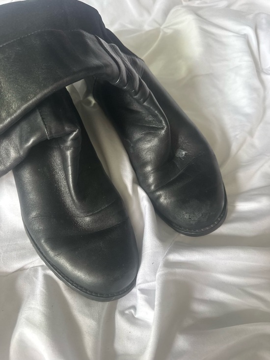 Iconic 50/50 Stuart Weitzman Black Over-the-Knee Riding Boots - Women - Picture 2 of 5